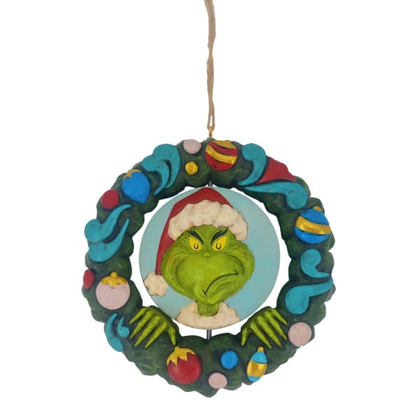 Grinch in a Wreath Naughty/Nice 4.25"