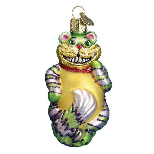 Cheshire Cat Glass Ornament by Old World Christmas, 3.25"