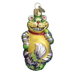 Cheshire Cat Glass Ornament by Old World Christmas, 3.25