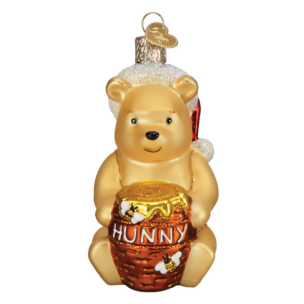 Winnie the Pooh Glass Ornament by Old World Christmas, 3.75"