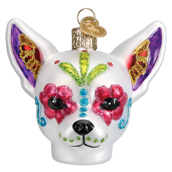 Dia De Los Muertos Dog Glass Ornament by Old World Christmas, 3.25"