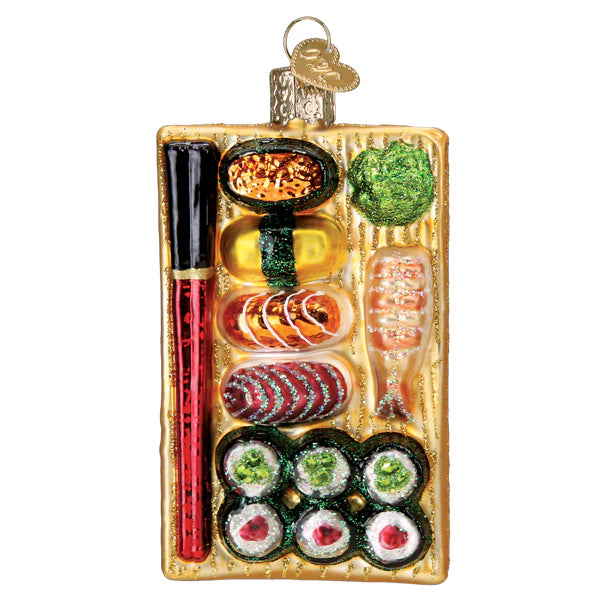 Sushi Platter Glass Ornament by Old World Christmas, 4.25"