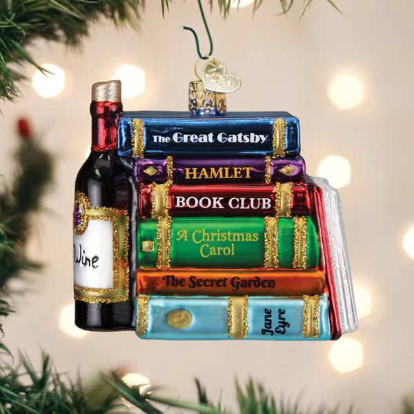 Book Club Ornament by Old World Christmas, 3"