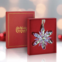 Iridescent Snowflake Glass Ornament by Old World Christmas, 4