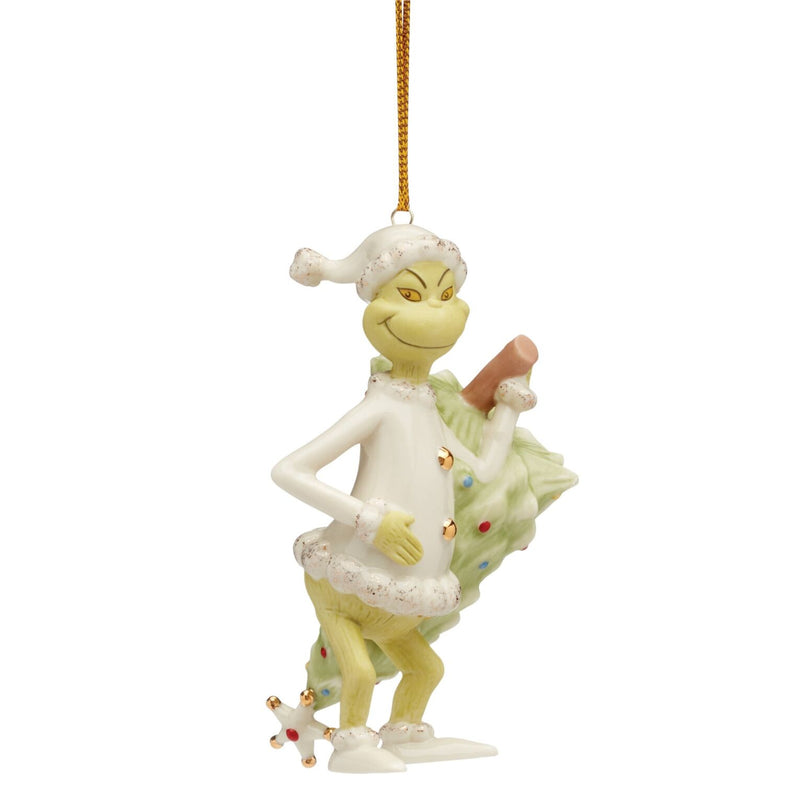 Lenox Grinch Stealing Tree ornament, 4 1/4"