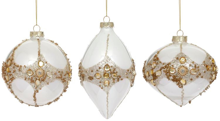 Moroccan Banded Ornament by Mark Roberts, 3 Piece Set, 3"-5"