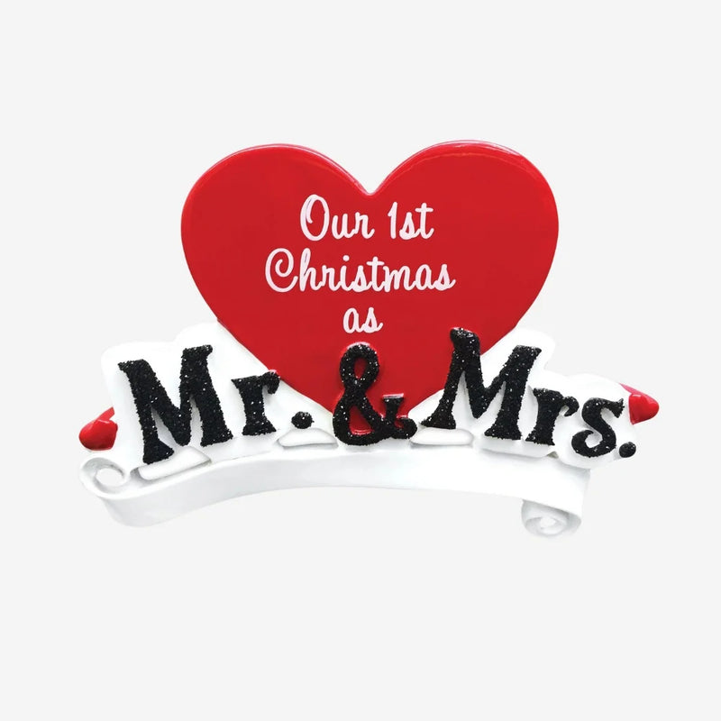 Couple's 1st Christmas, Mr & Mrs Ornament