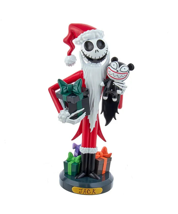 Disney Nightmare Before Christmas Jack Skellington with Wreath Nutcracker, 10"