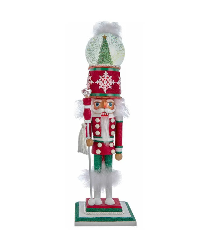 Hollywood Musical Water Globe Soldier Nutcracker, 21"