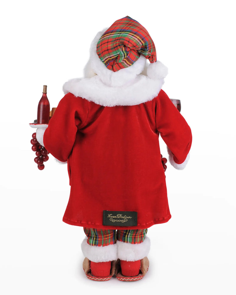 Santa Midnight Snacking with Wine, 17"