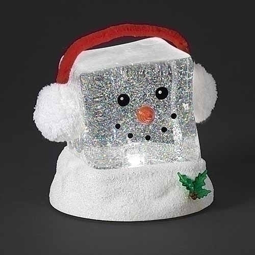 How to Make a Lighted Glass Block Snowman